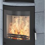 Fireplace Kft. Lyon Poêle à bois – 8 kW – Poêle exclusif en stéatite – Poêle d'angle avec compartiment chauffe-plat – Économe en énergie – Design intemporel pour jusqu'à 144 m³