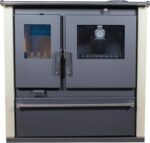 Nana IF Verso CS Plus Cuisinière à bois – 7,7 kW – Poêle à bois multifonction avec four & surface de cuisson – Classe d'efficacité énergétique A+ – Design ivoire – Écologique – Image 2