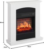 ArtiFlame Collins AF18B Cheminée électrique sur pied – 1,8 kW, finition chêne moderne – Image 7