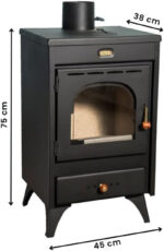 BALKAN Énergie K1 R Bois- & Poêle à charbon – 9 kW, Noir graphite, Classe d'efficacité énergétique A – Image 3